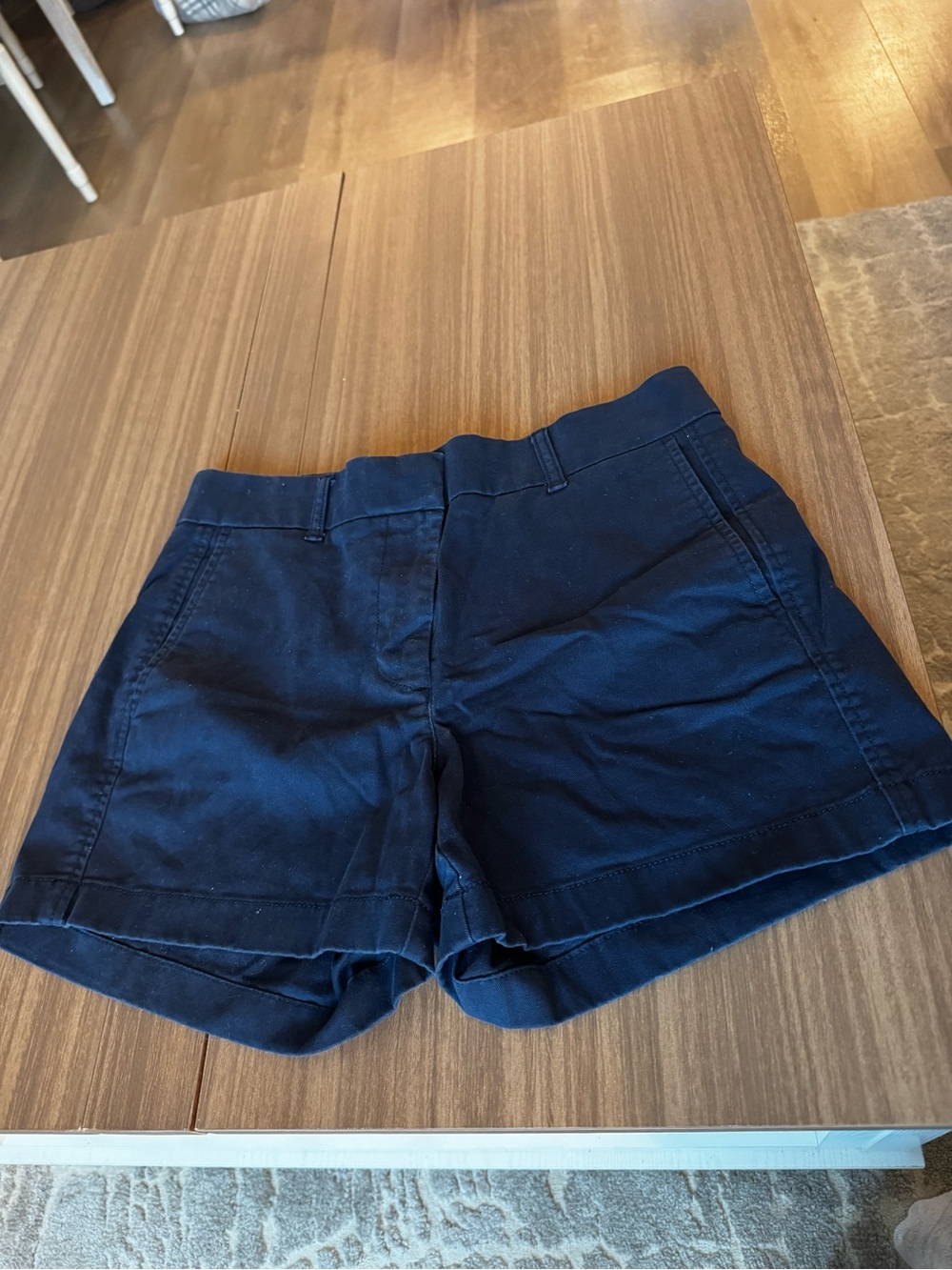 J. Crew High-Rise Navy Shorts